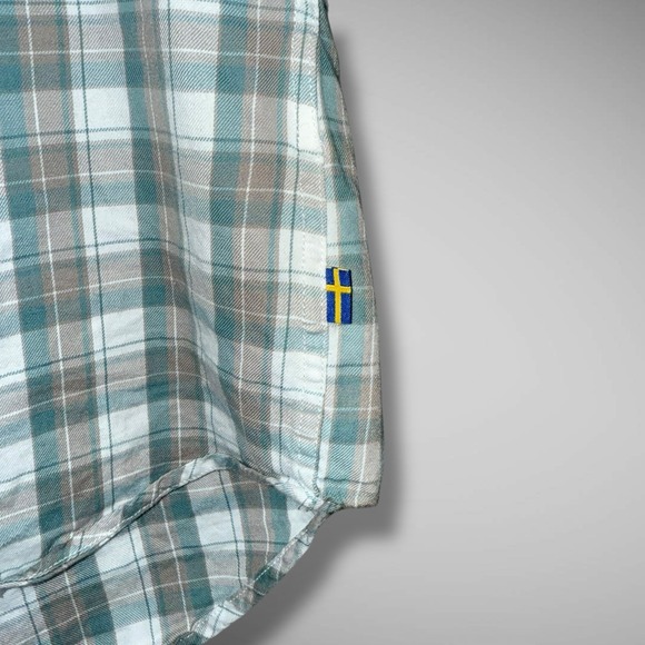 Fjallraven Shirt Mens Small Plaid Check Singi Short Sleeve Regular Comfort Fit - Picture 5 of 9
